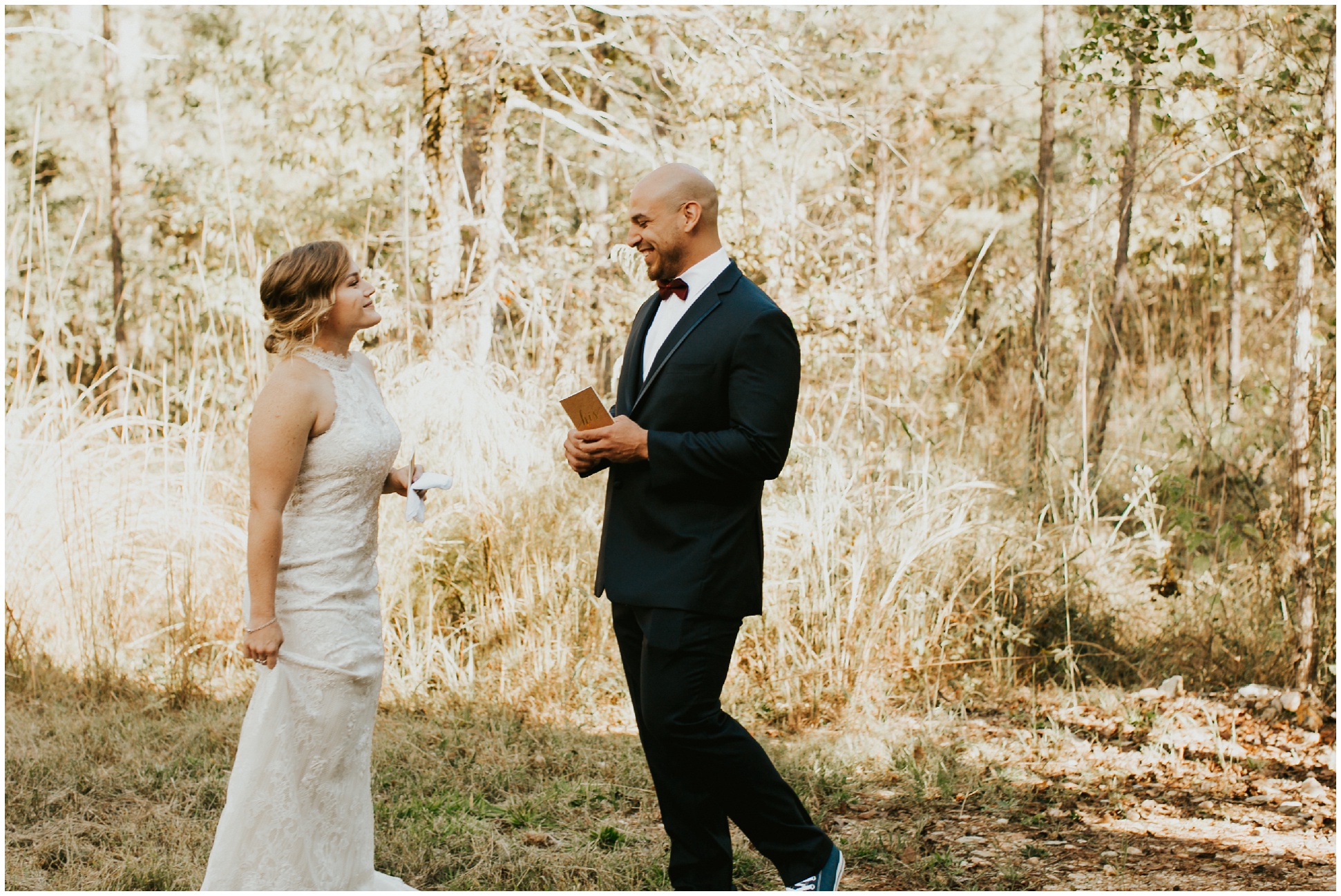 First Look // Beaver's Bend Elopement - Oklahoma Wedding - Taylor Salerno Photography